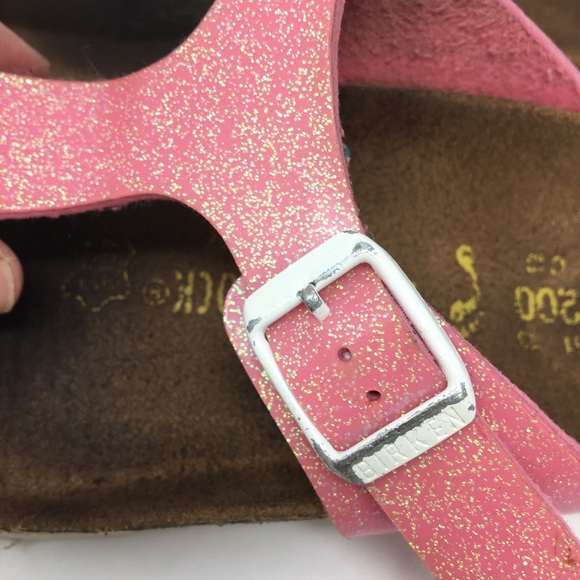 Birkenstock Pink Galaxy Gizeh Thong Girls Glitter - Picture 7 of 10